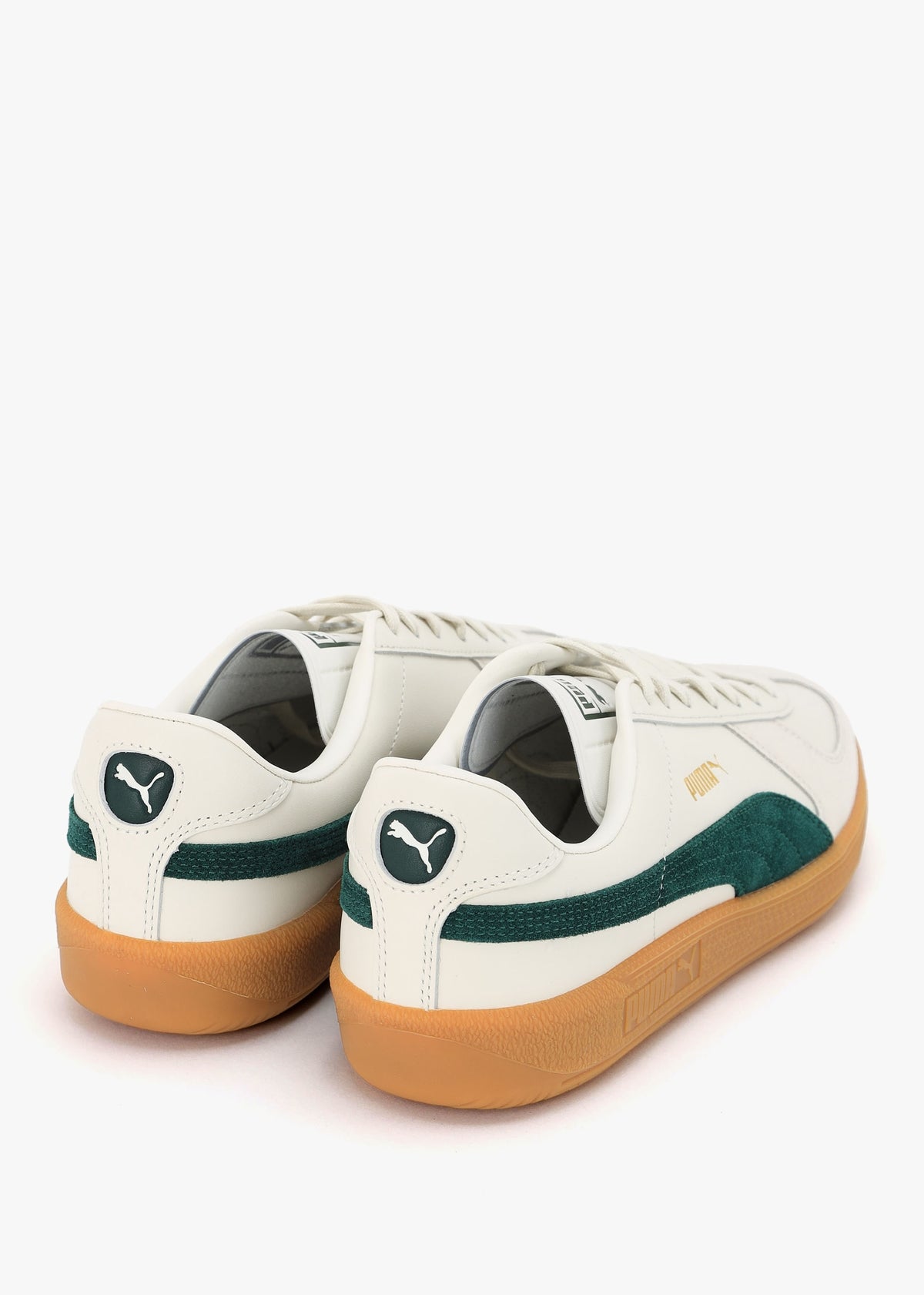 Men’s Army Warm White Dark Myrtle Leather Trainers