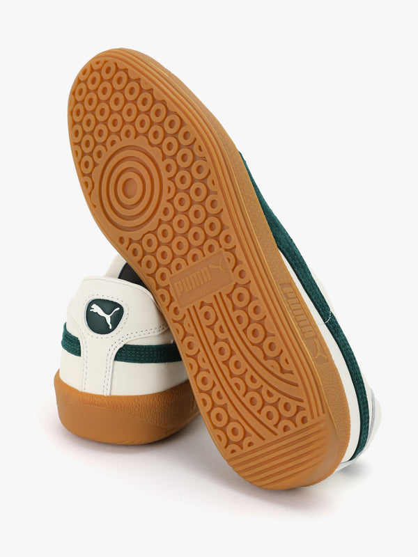 Men’s Army Warm White Dark Myrtle Leather Trainers