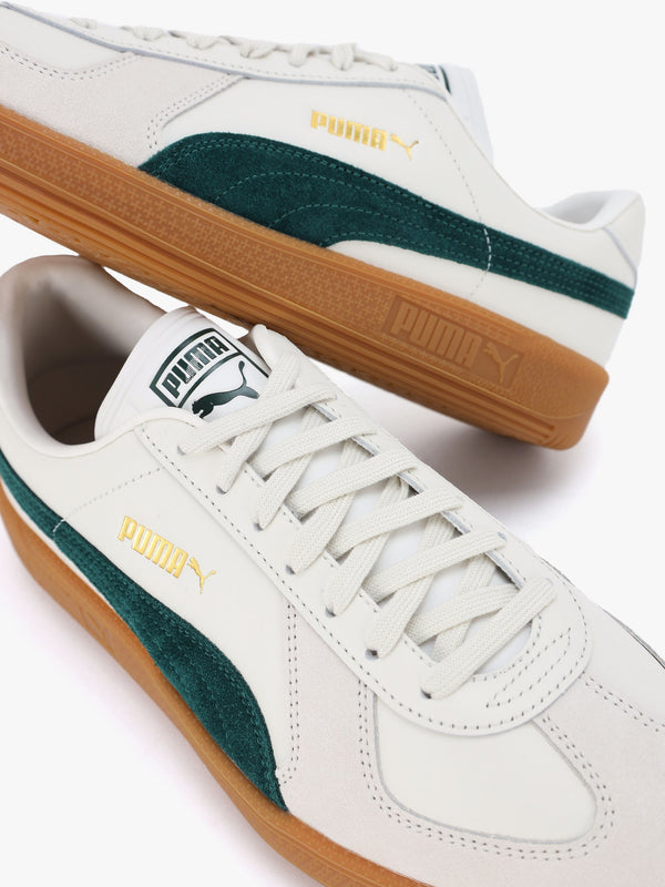 Men’s Army Warm White Dark Myrtle Leather Trainers