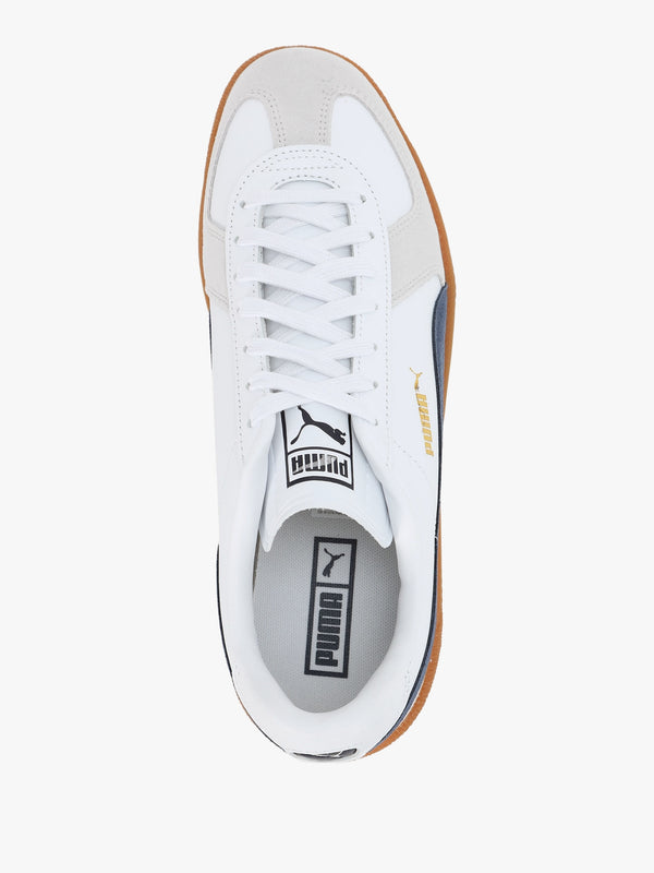 Men’s Army White Club Navy Leather Trainers