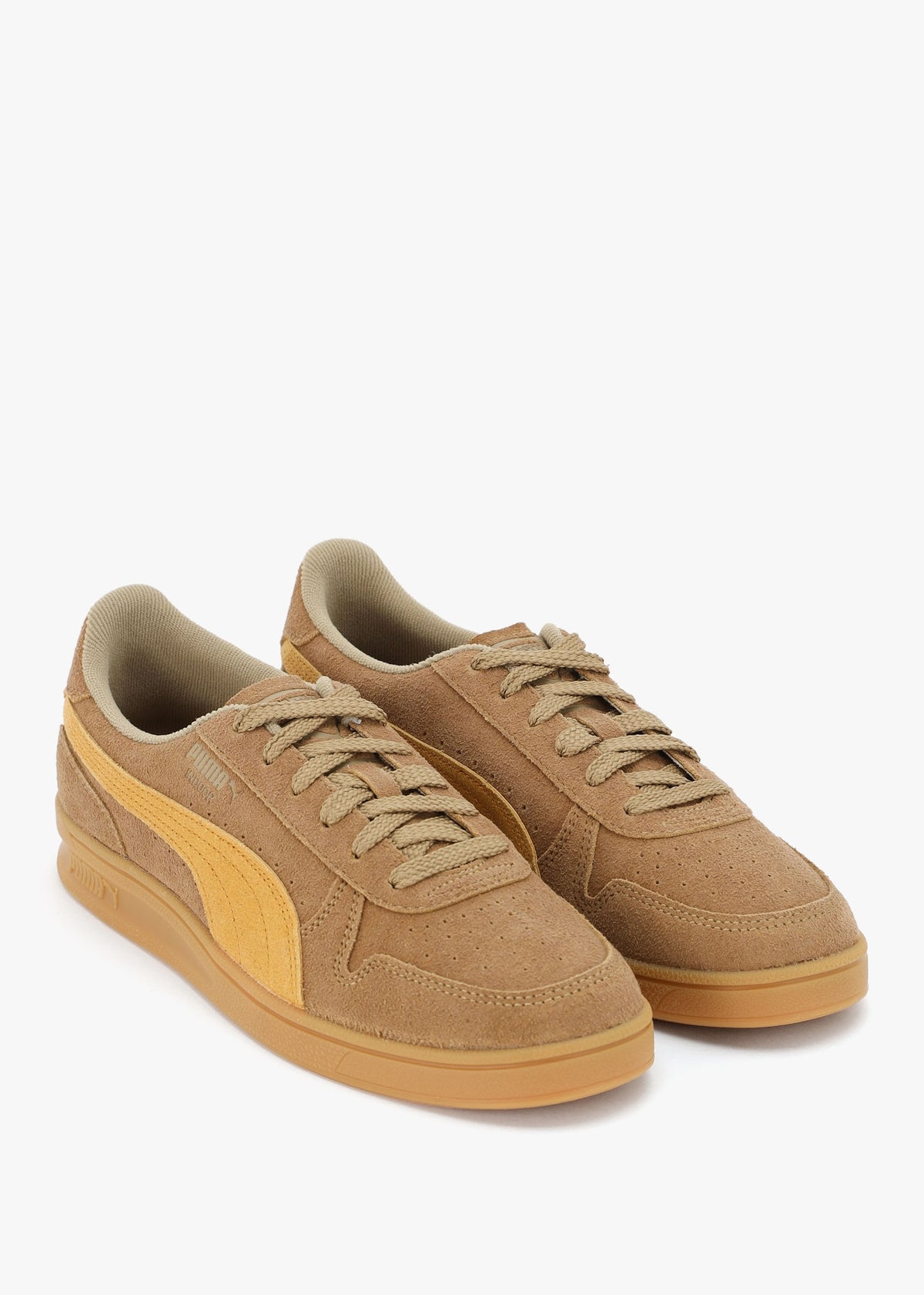 Men’s Indoor Soft Chocolate Chip Sport Yellow Suede Trainers
