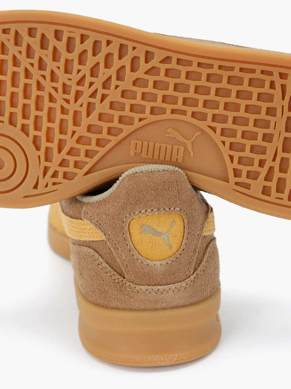 Men’s Indoor Soft Chocolate Chip Sport Yellow Suede Trainers