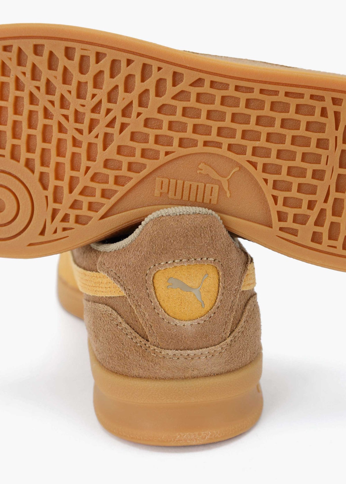 Men’s Indoor Soft Chocolate Chip Sport Yellow Suede Trainers