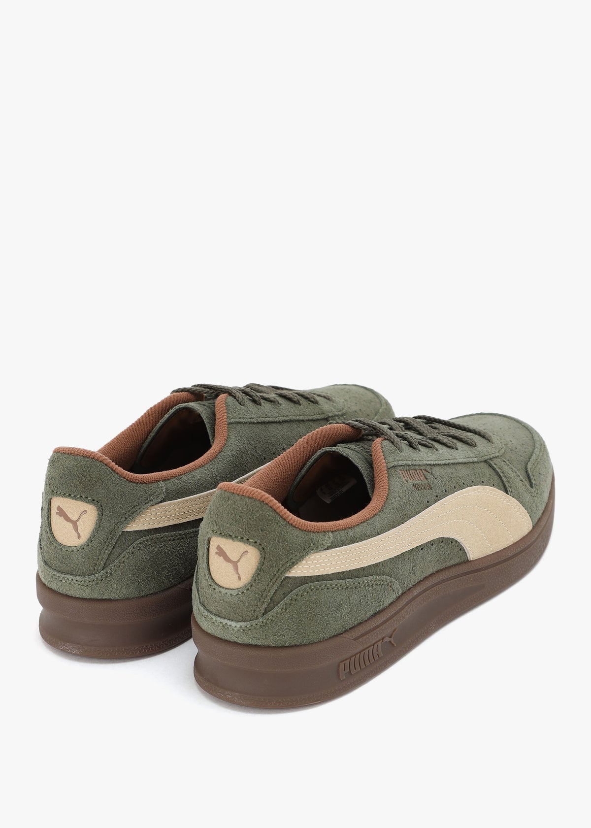 Men’s Indoor Soft Dark Olive Prairie Tan Suede Trainers