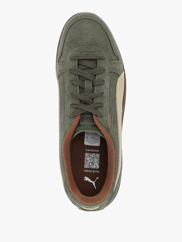 Men’s Indoor Soft Dark Olive Prairie Tan Suede Trainers
