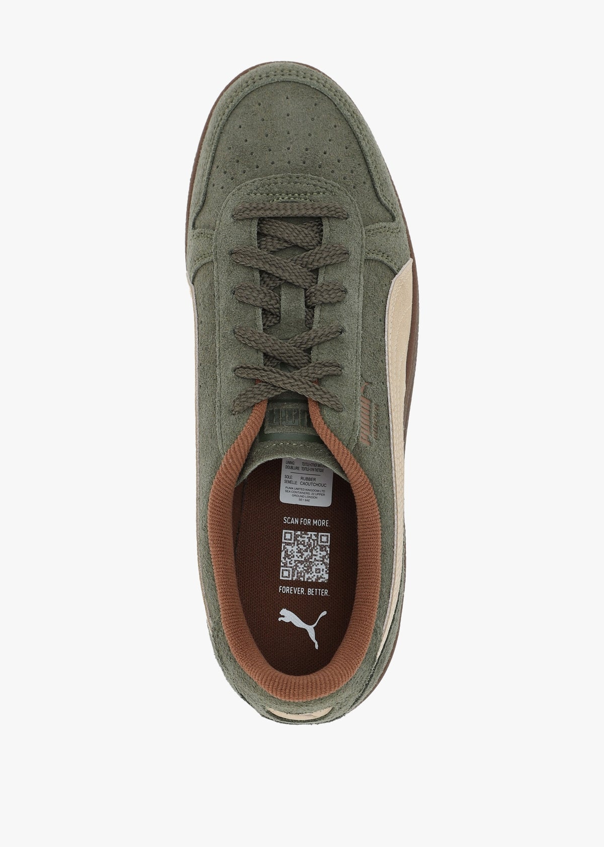 Men’s Indoor Soft Dark Olive Prairie Tan Suede Trainers