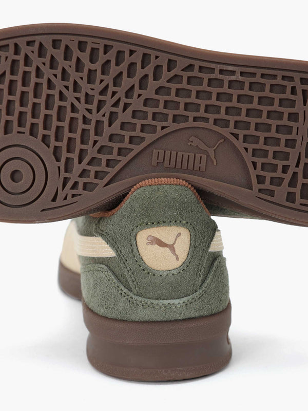 Men’s Indoor Soft Dark Olive Prairie Tan Suede Trainers