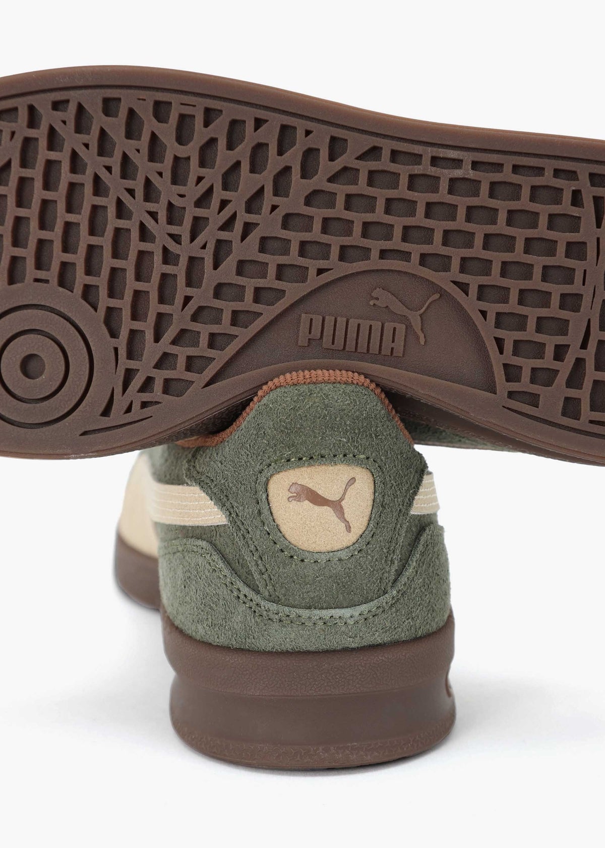 Men’s Indoor Soft Dark Olive Prairie Tan Suede Trainers