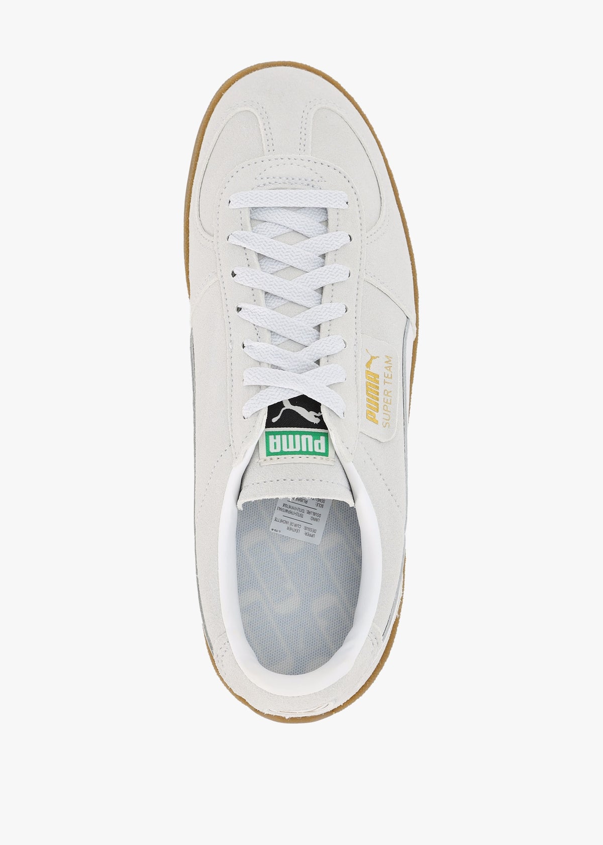 Men's Super Team Silver Mist Puma White Suede Trainers