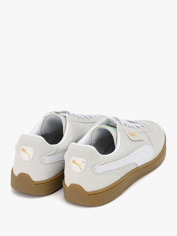 Men's Super Team Silver Mist Puma White Suede Trainers