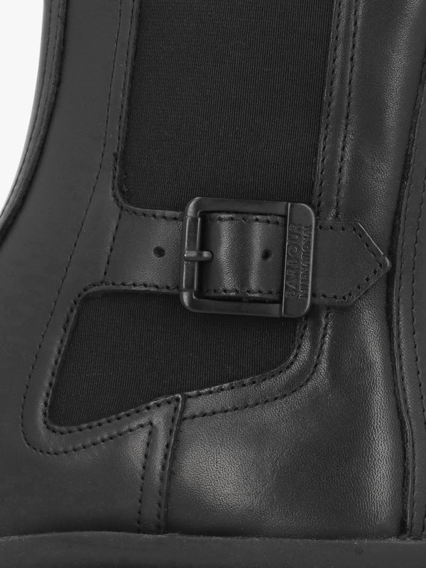 Milla Black Leather Chunky Chelsea Boots