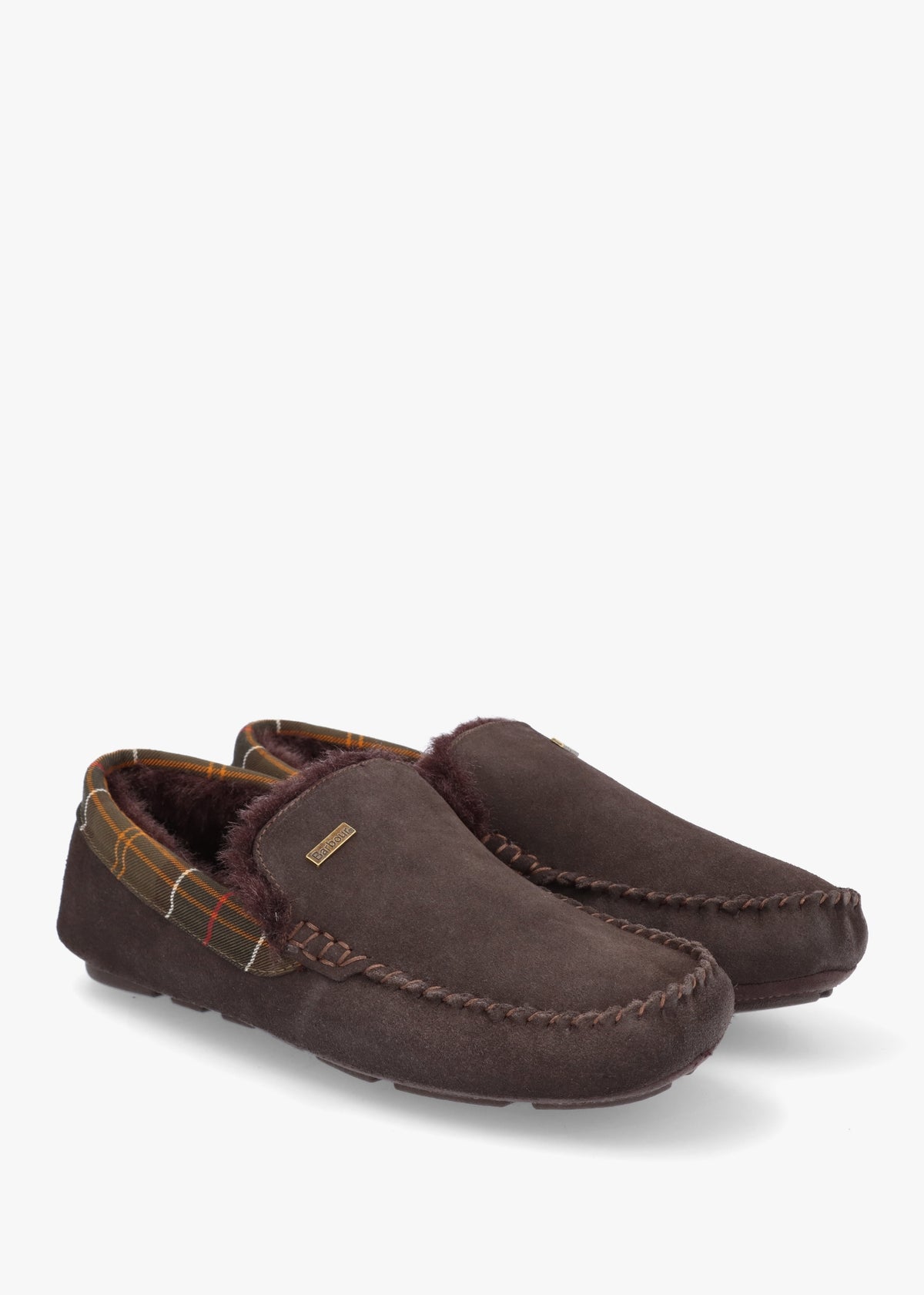 Men's Montry Brown Suede Moccasin Slippers