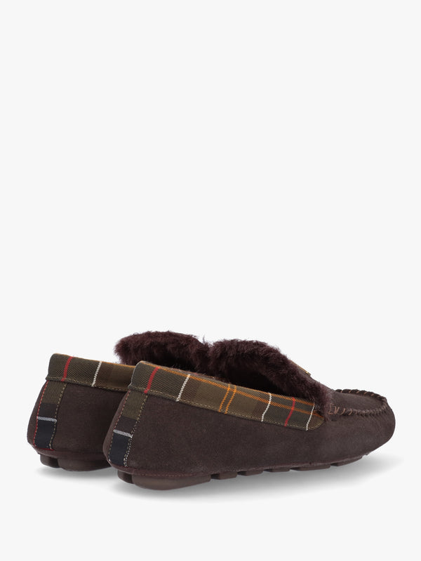Men's Montry Brown Suede Moccasin Slippers