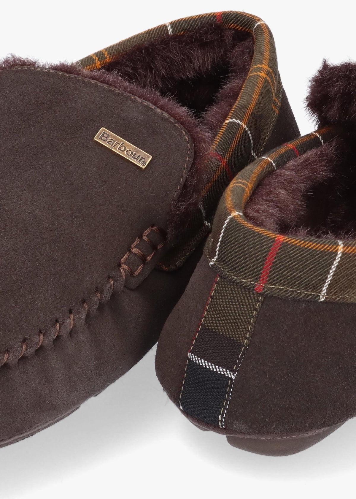 Men's Montry Brown Suede Moccasin Slippers
