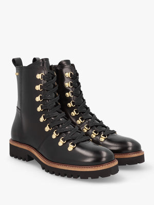 Blake Black Leather Hiker Boots