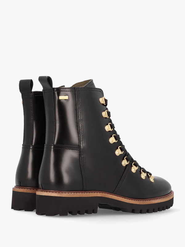 Blake Black Leather Hiker Boots