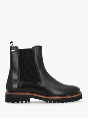 Harmby Black Leather Chelsea Boots
