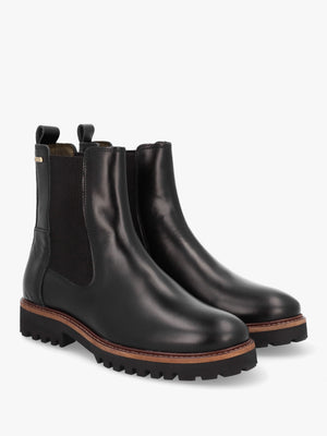 Harmby Black Leather Chelsea Boots