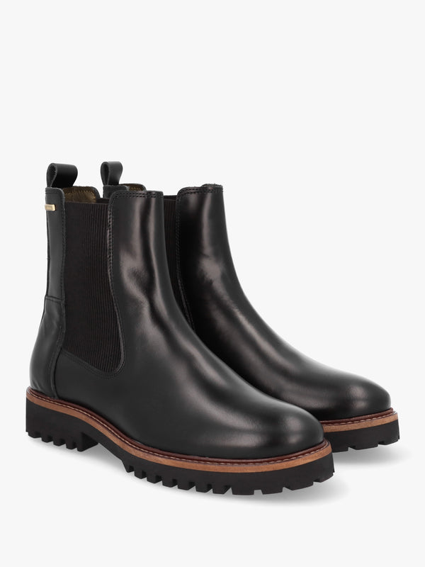 Harmby Black Leather Chelsea Boots