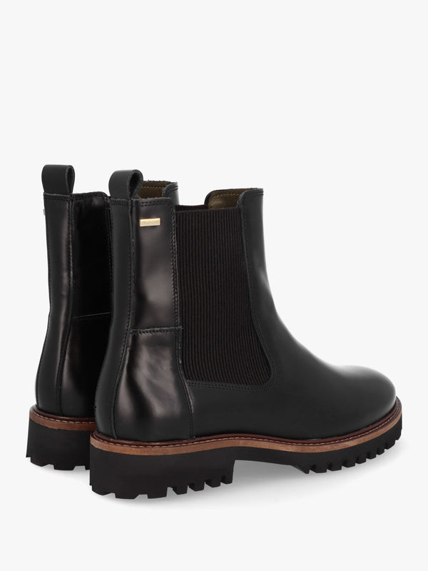 Harmby Black Leather Chelsea Boots