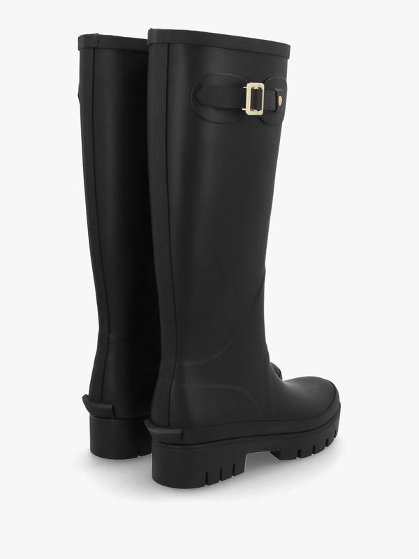 Snowdon Black Tall Wellington Boots