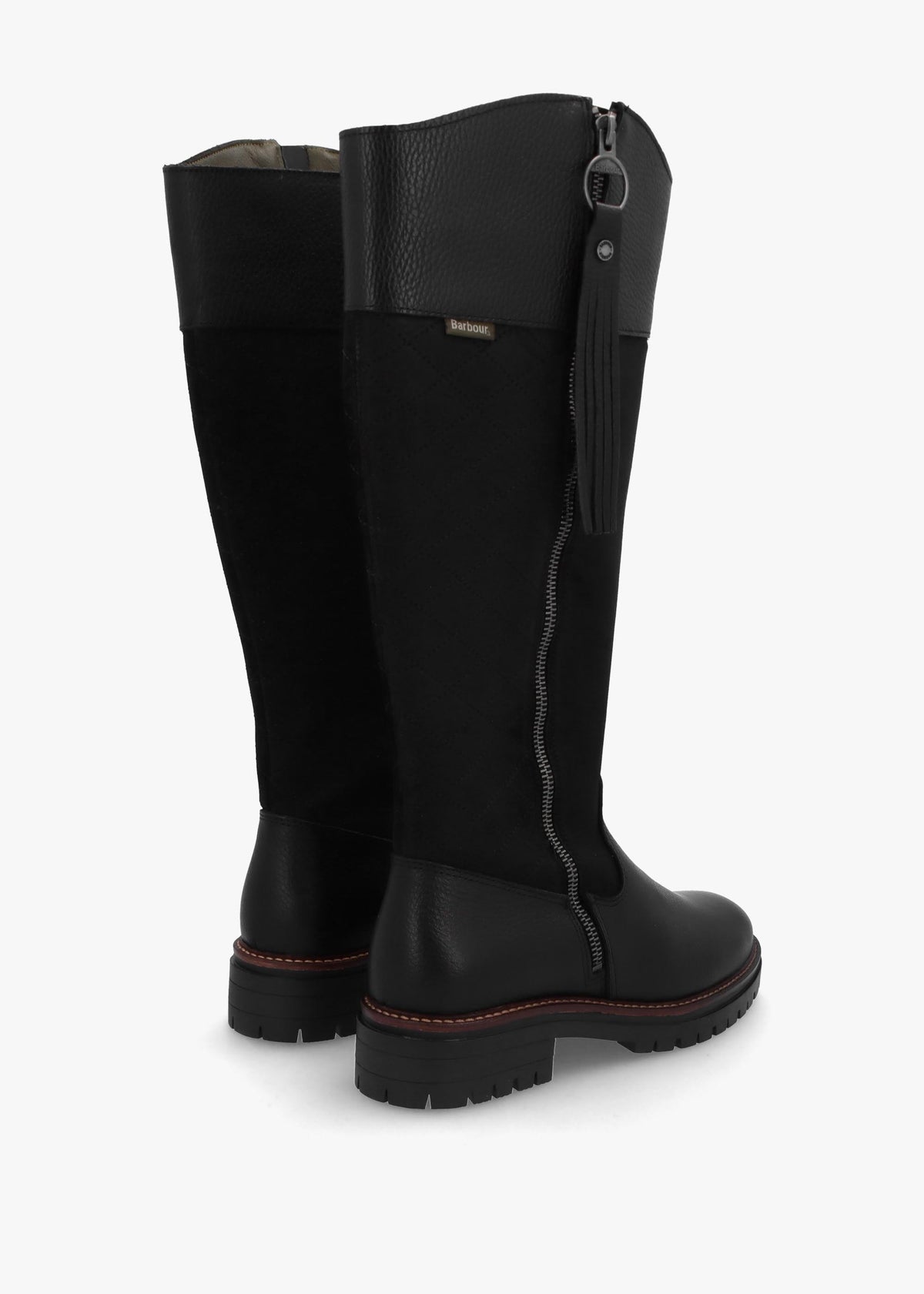 Ingrid Black Leather Knee High Boots