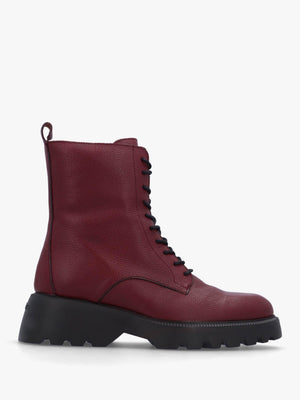 Atari Burgundy Leather Ankle Boots