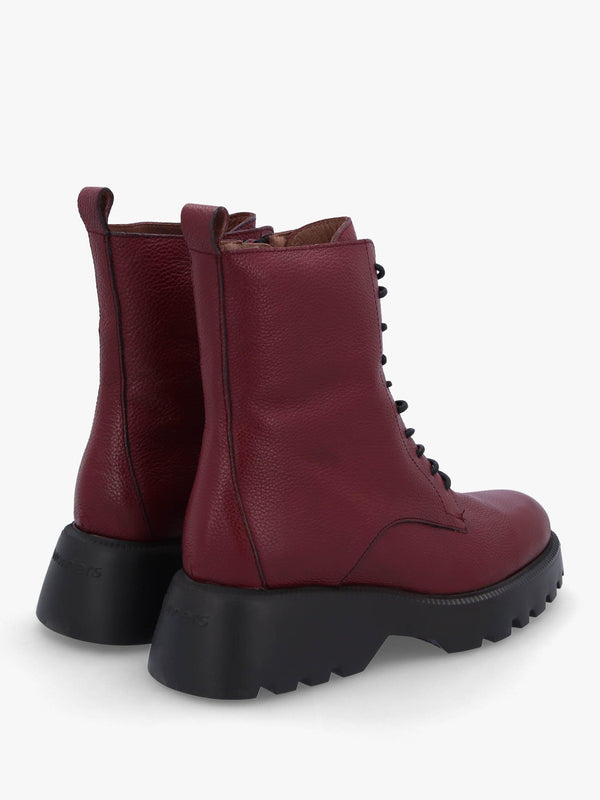 Atari Burgundy Leather Ankle Boots