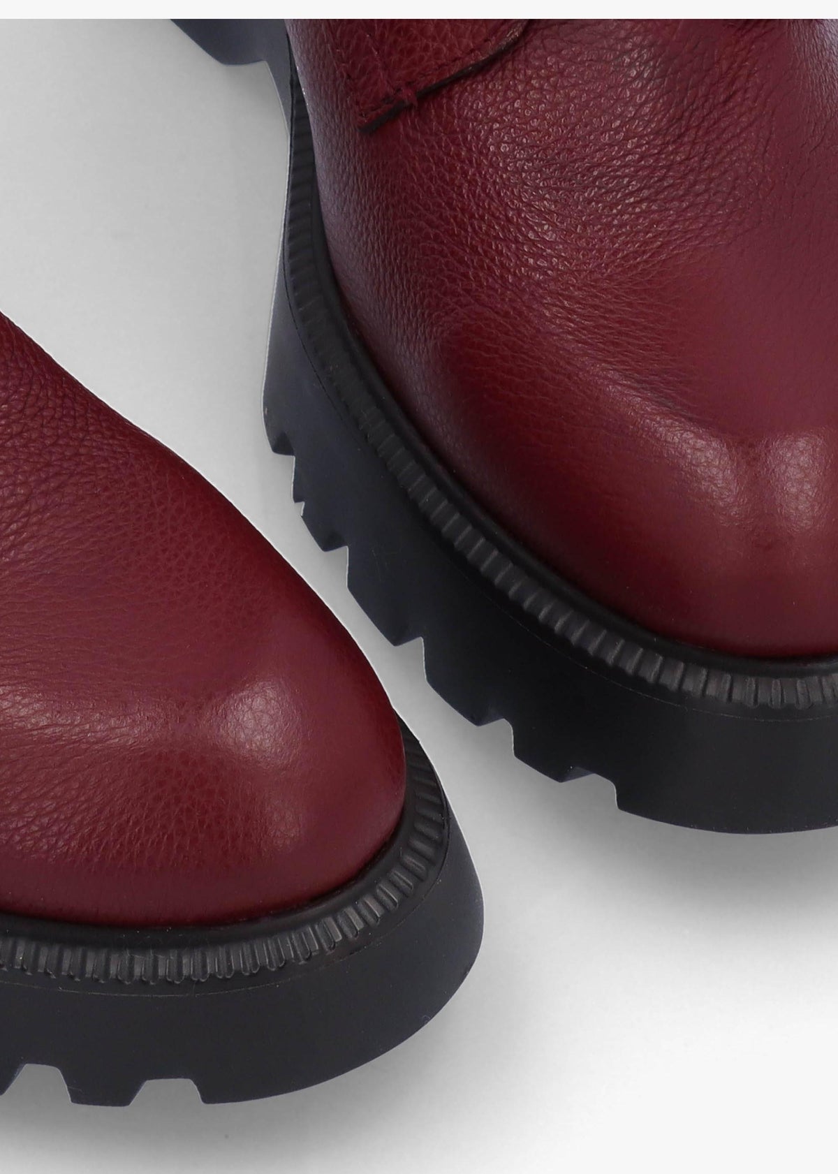 Atari Burgundy Leather Ankle Boots