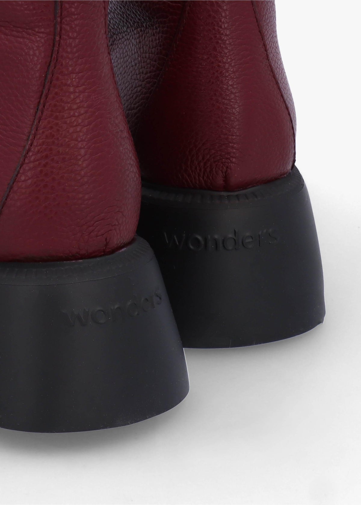 Atari Burgundy Leather Ankle Boots