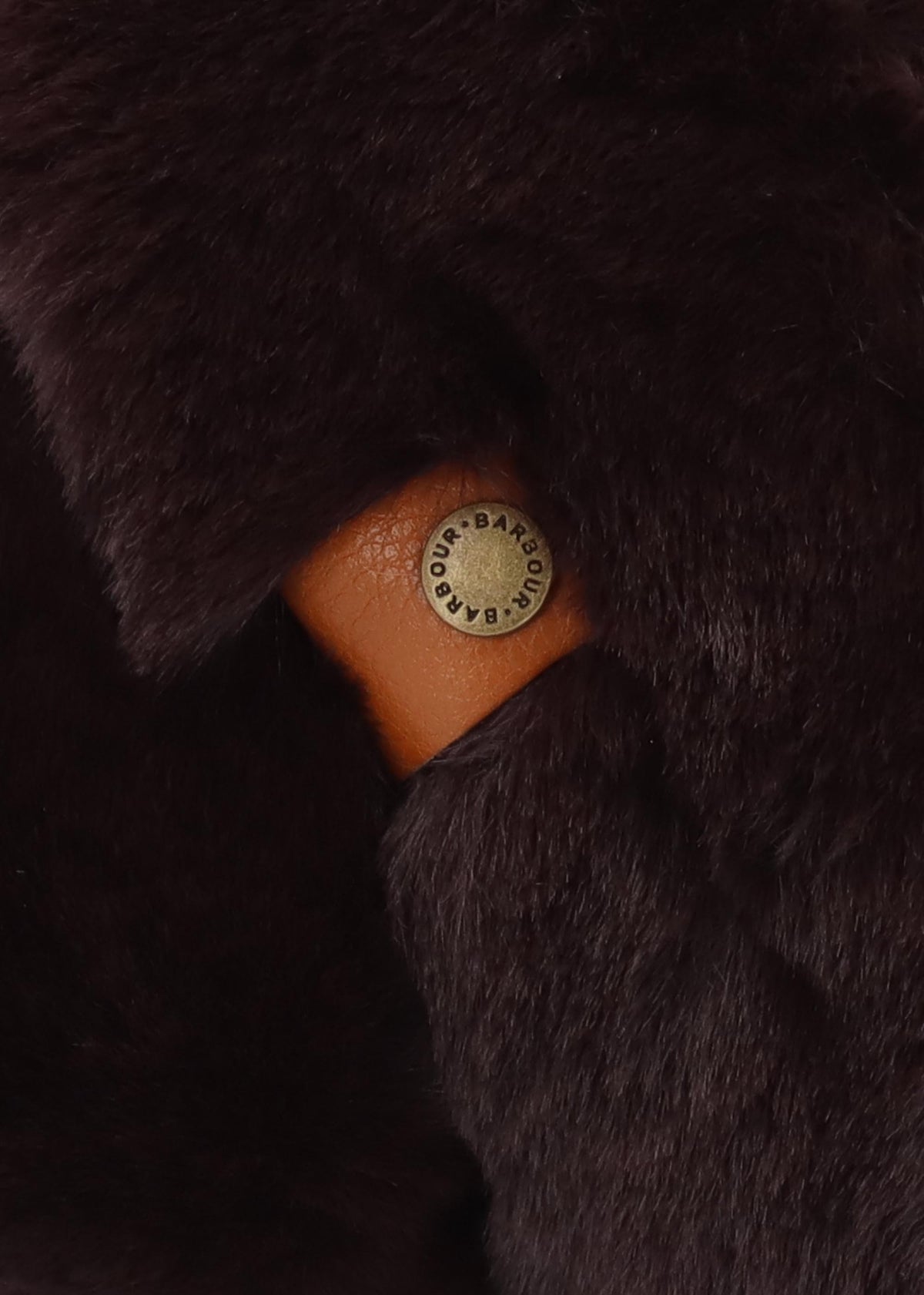 Eliza Brown Cross Over Faux Fur Slippers