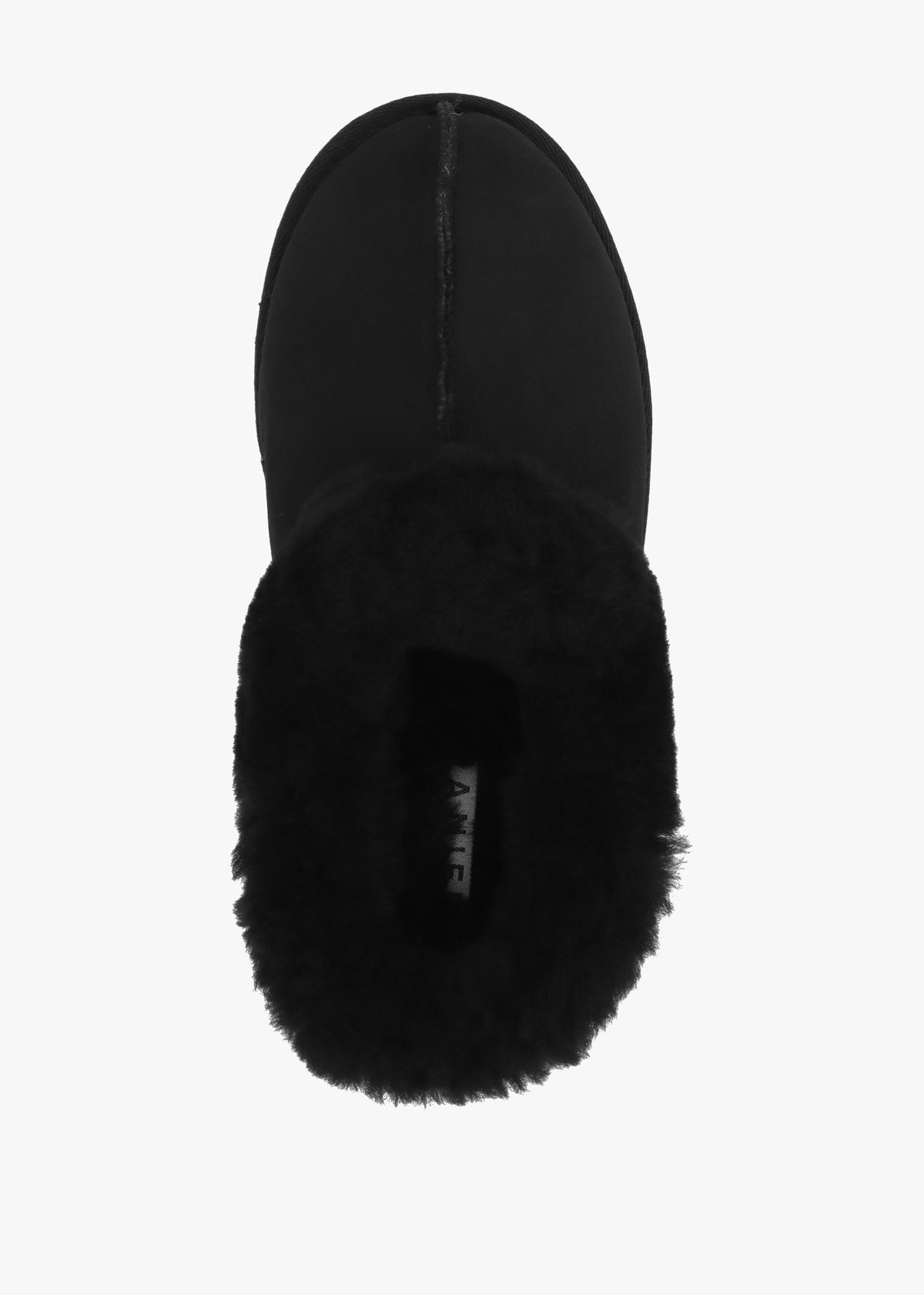 Somolly Black Suede Shearling Slippers