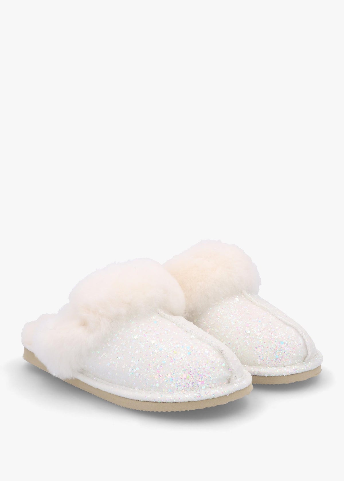 Soglit White Sheepskin Slippers