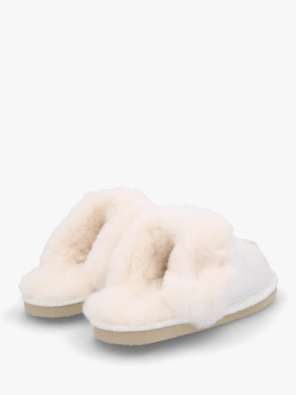 Soglit White Sheepskin Slippers