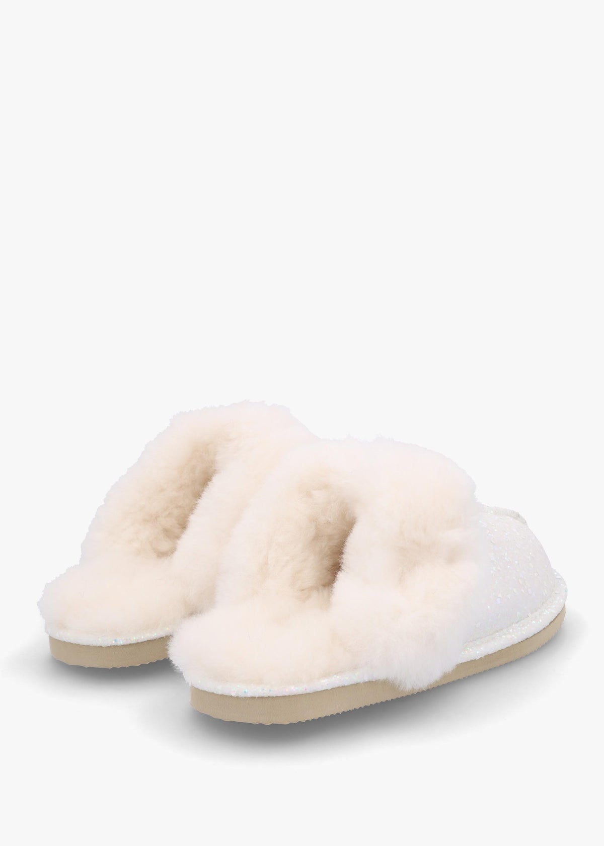Soglit White Sheepskin Slippers