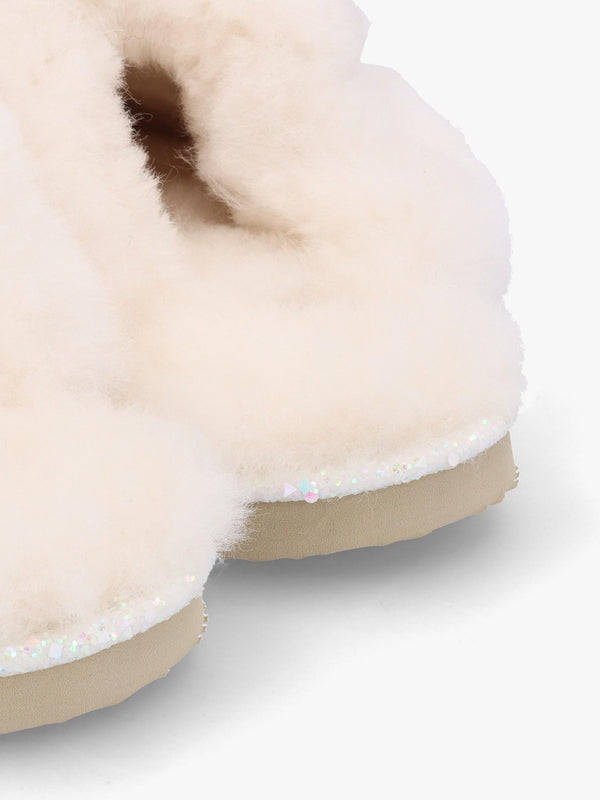 Soglit White Sheepskin Slippers