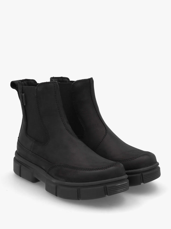 Women’s Explorer STRT™ Black Black Leather Chelsea Boots