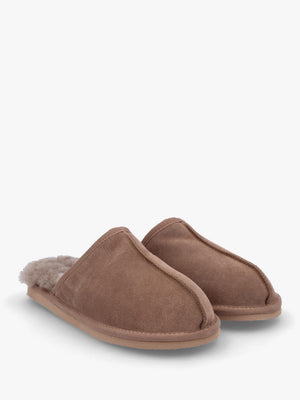 Men’s Shutoff Taupe Shearling Slippers