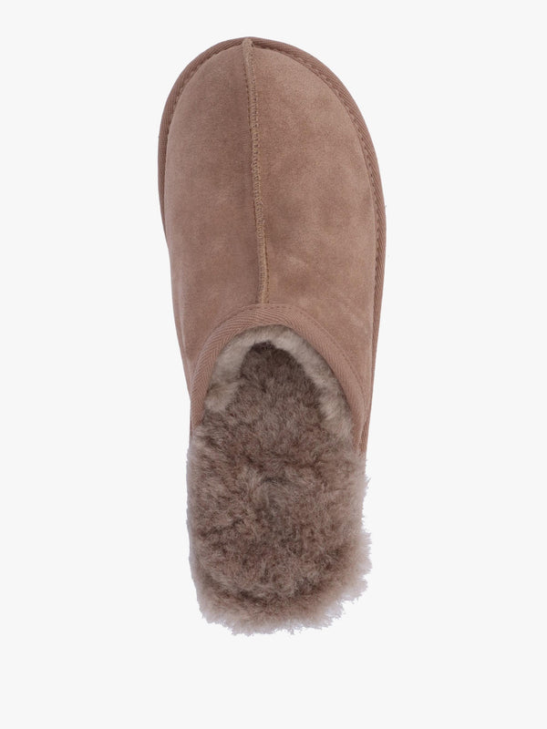 Men’s Shutoff Taupe Shearling Slippers