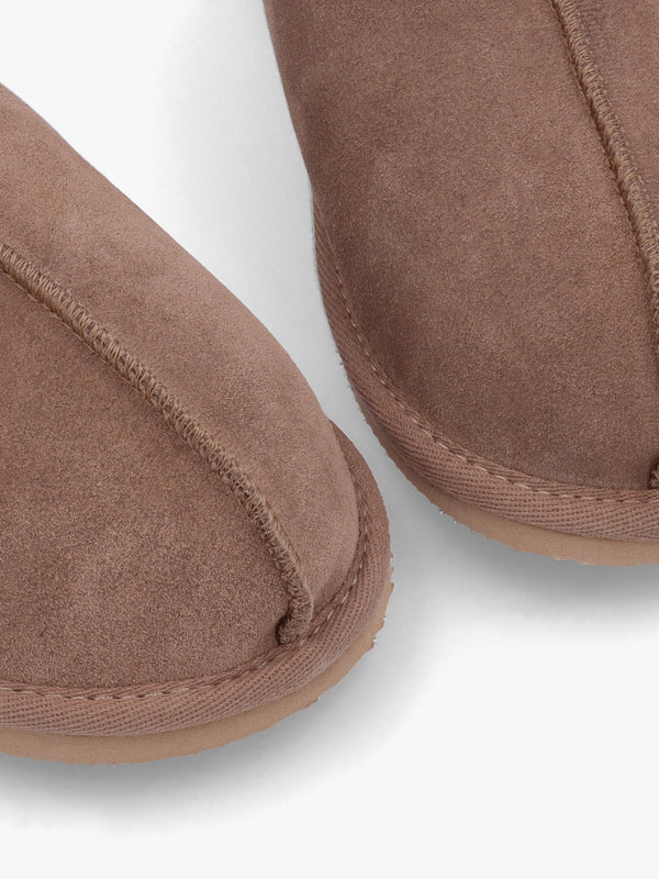 Men’s Shutoff Taupe Shearling Slippers