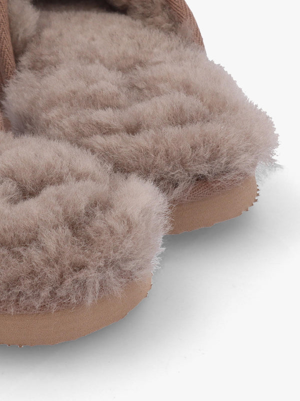 Men’s Shutoff Taupe Shearling Slippers
