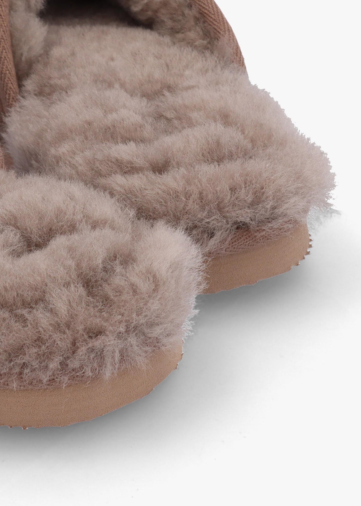 Men’s Shutoff Taupe Shearling Slippers