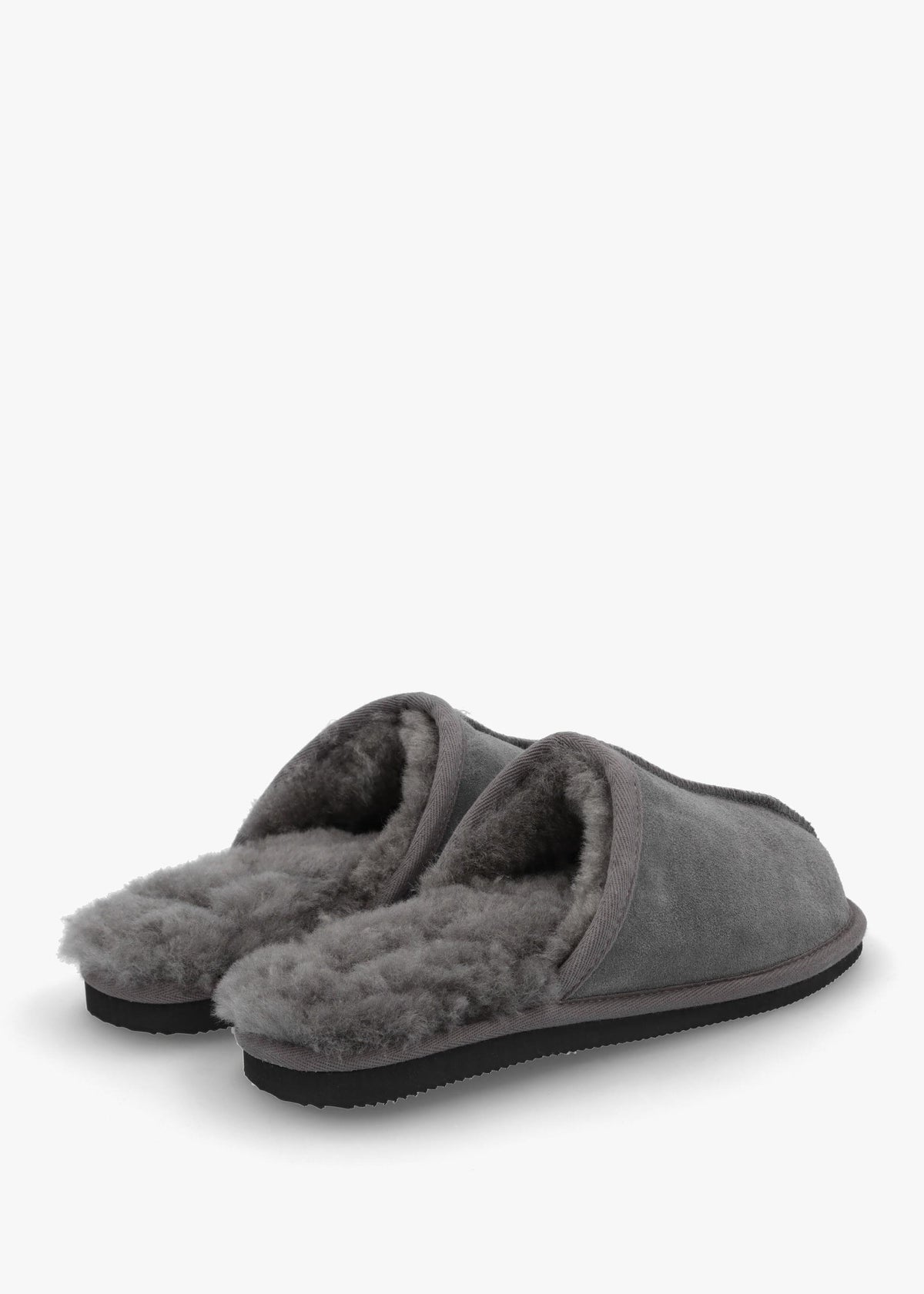 Men’s Shutoff Grey Shearling Slippers