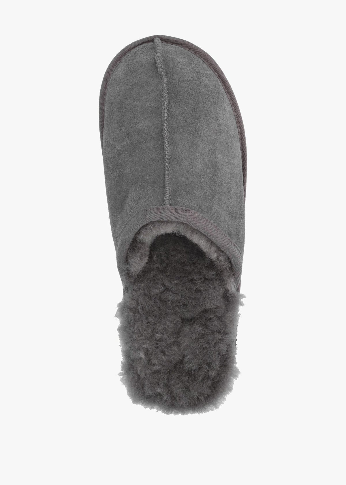 Men’s Shutoff Grey Shearling Slippers