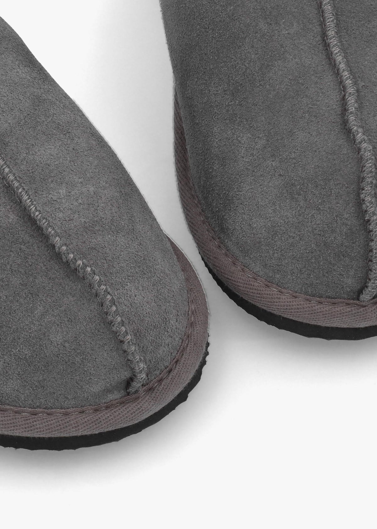 Men’s Shutoff Grey Shearling Slippers