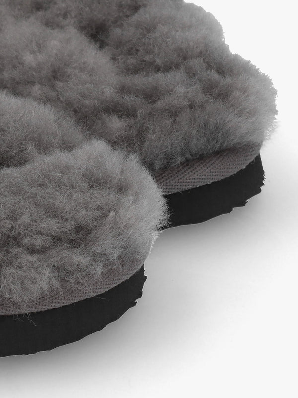 Men’s Shutoff Grey Shearling Slippers