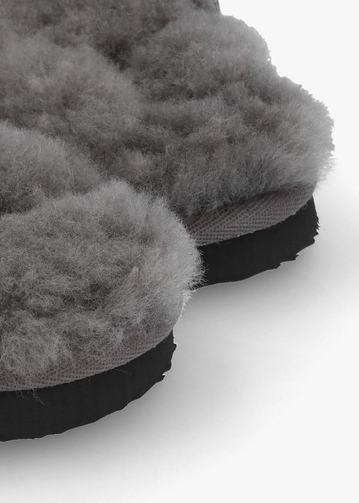 Men’s Shutoff Grey Shearling Slippers