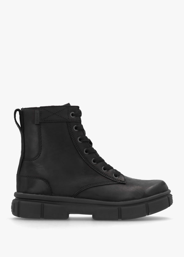 Women’s Explorer STRT™ Black Black Leather Lace Up Boots