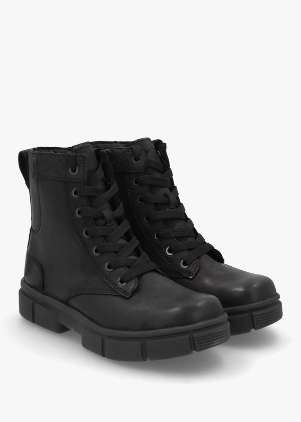 Women’s Explorer STRT™ Black Black Leather Lace Up Boots