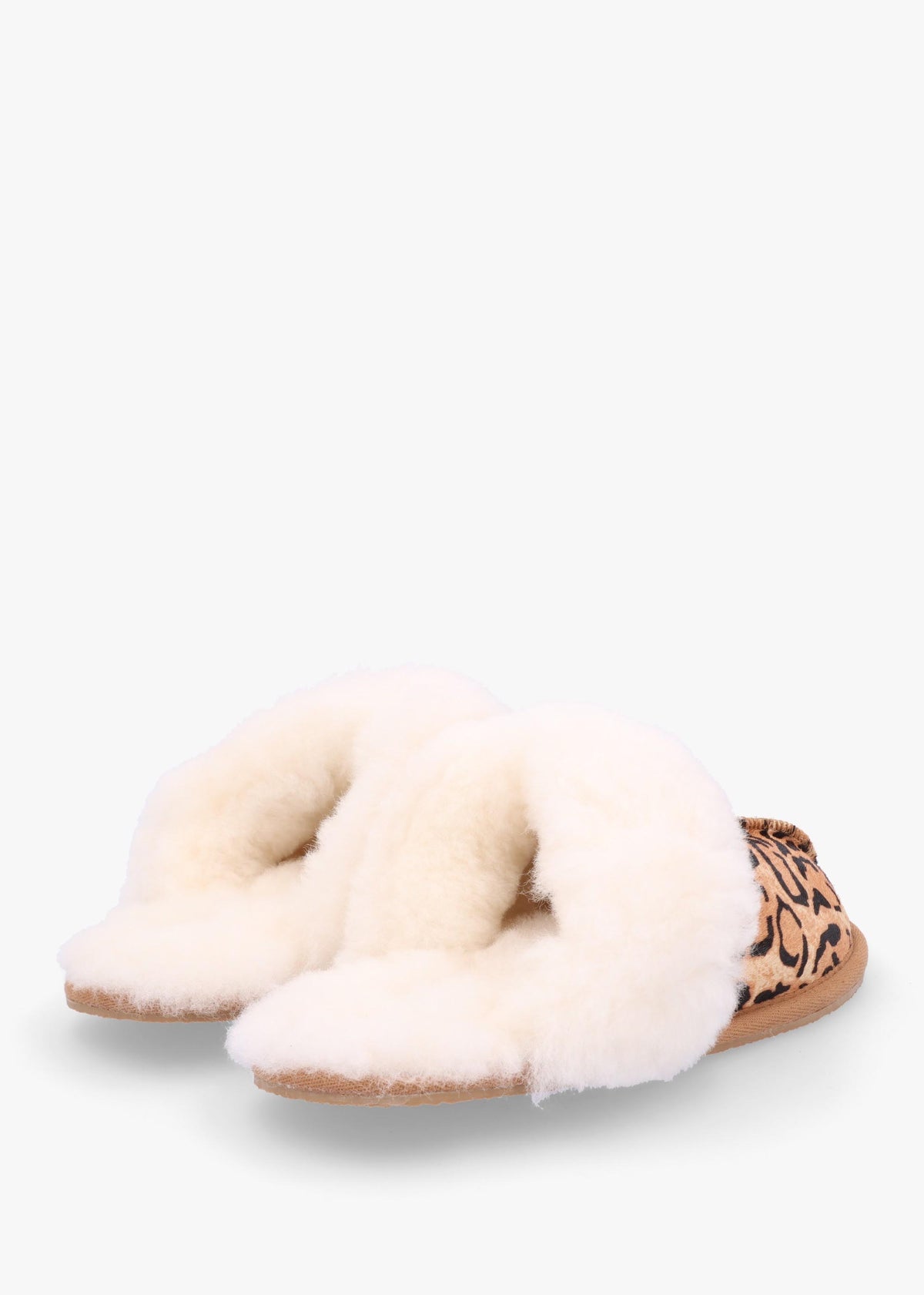 Soleo Leopard Calf Hair Sheepskin Twinface Slippers